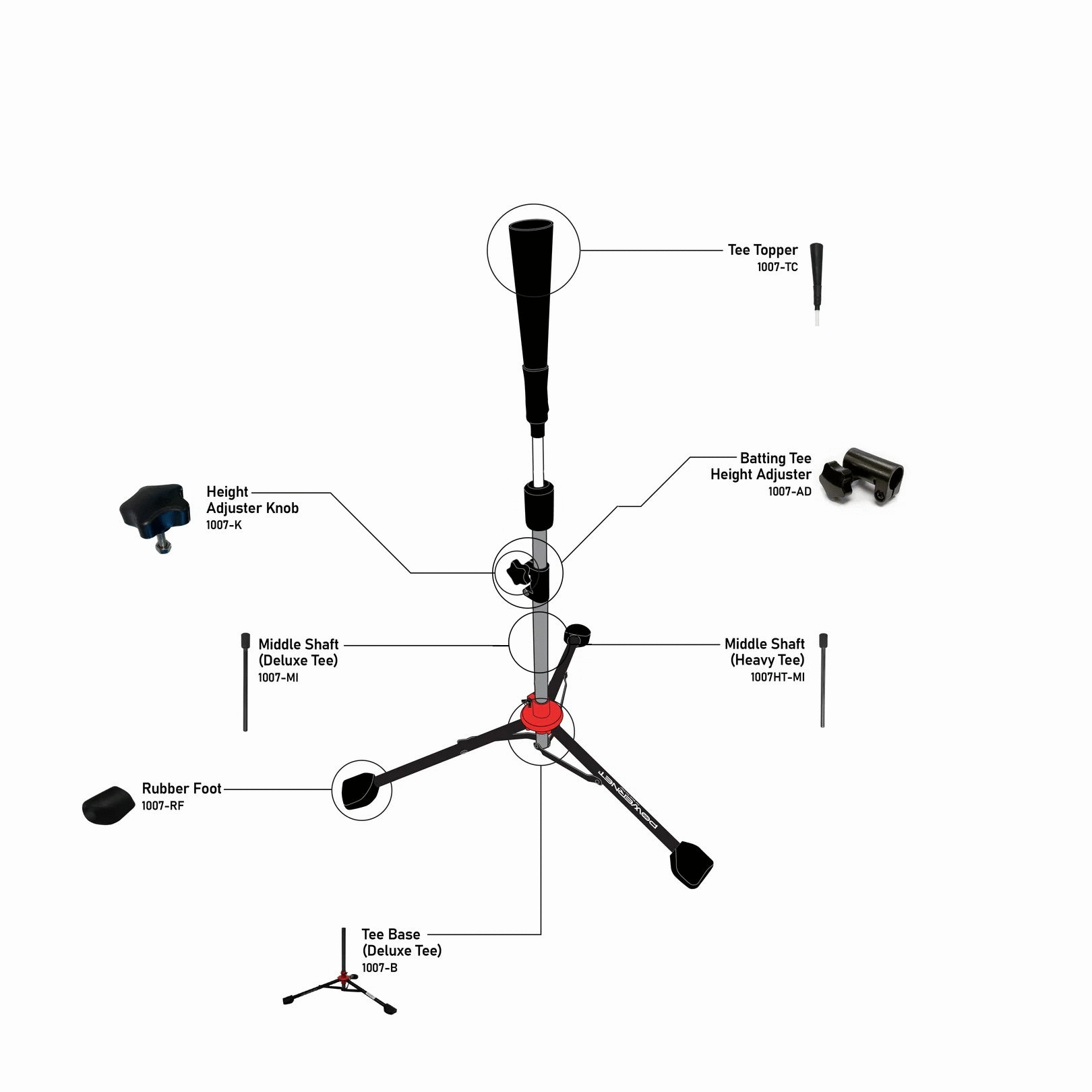 Replacement Parts Tripod Batting Tee