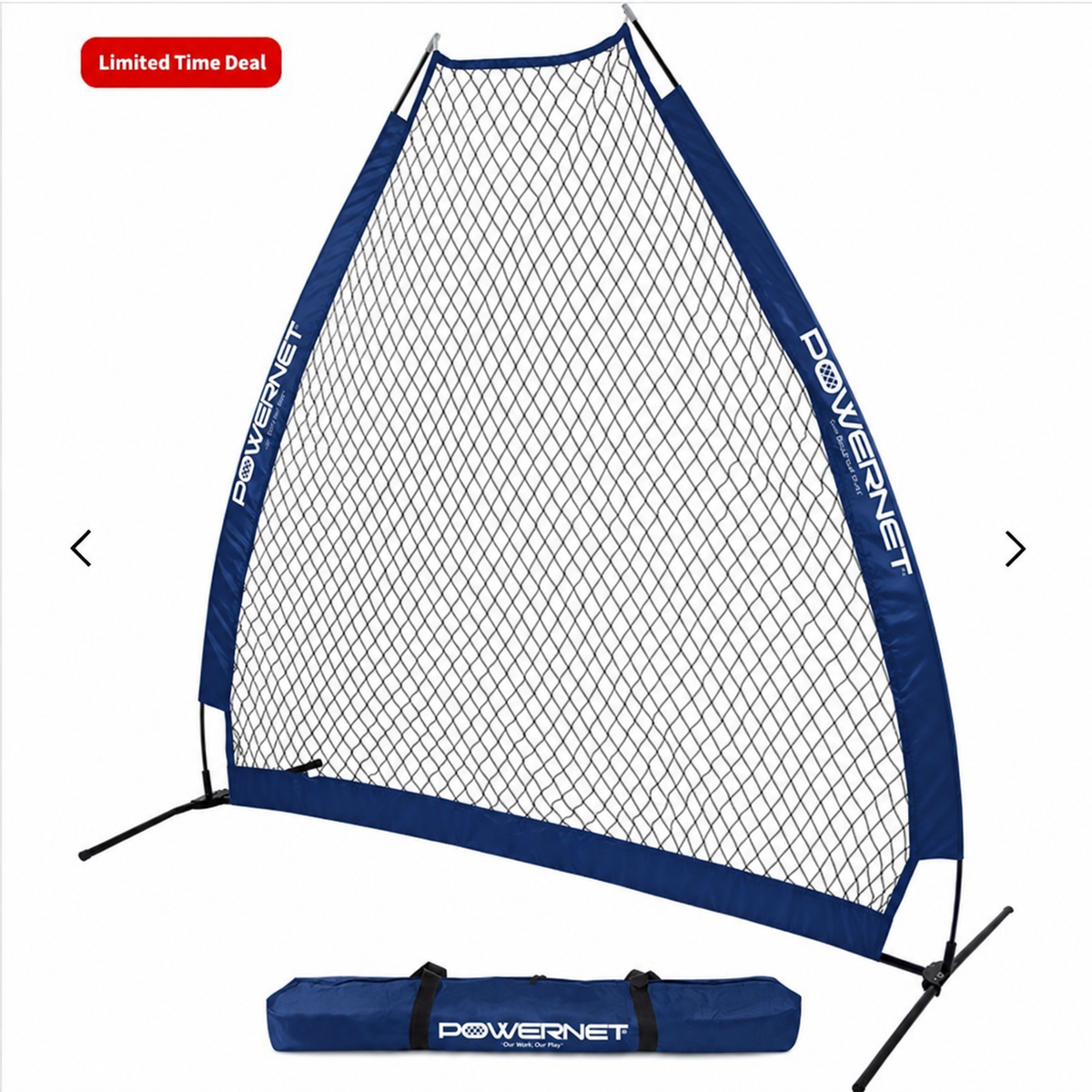 7 FT A-Frame Screen Portable Baseball Softball Training Net sports PowerNet Navy