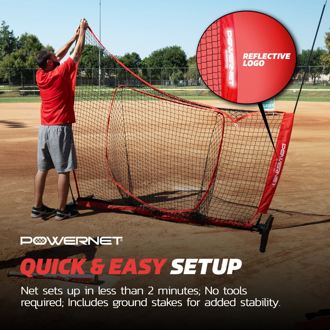 PRO BUNDLE | One-Piece Pro Frame and Tee Bundles (7x7 Net (Red) + Standard Tee) PowerNet by TrainingNets