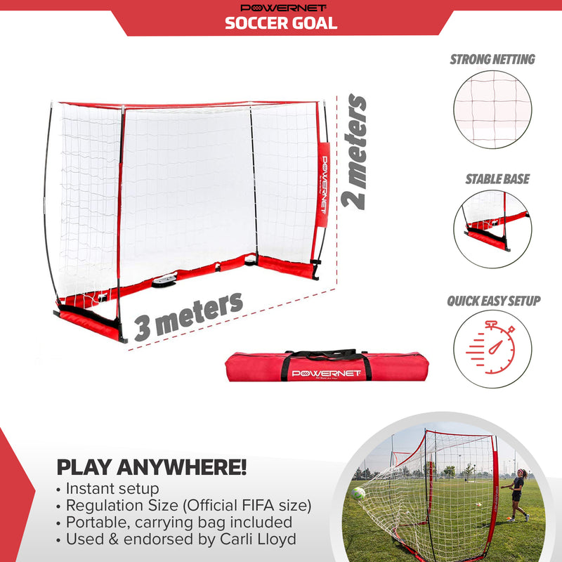 Futsal Goal 3m x 2m With Carry Bag (Official FIFA size)