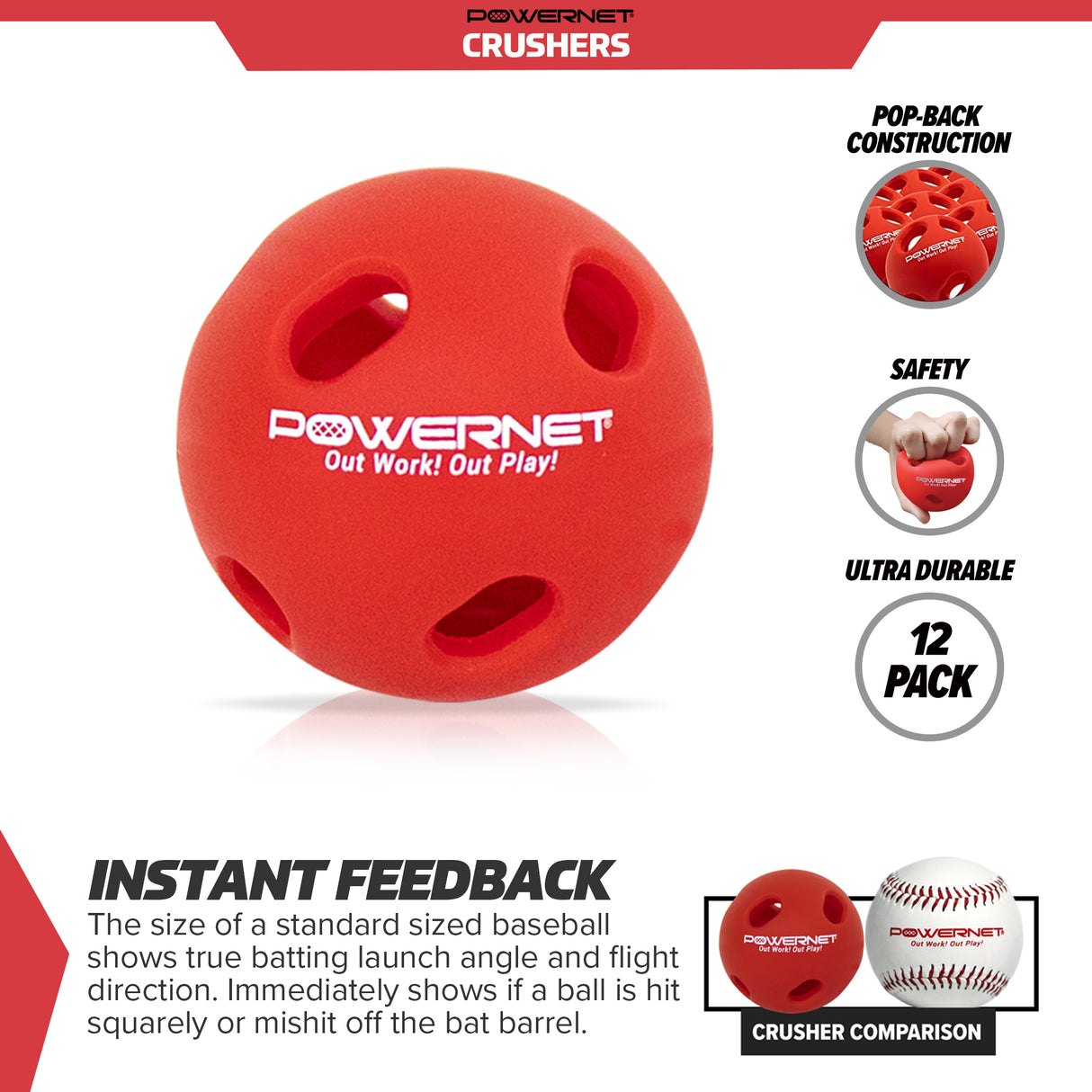 Pro Training Bundle | 7x7 Net, Crushers Training Balls & Practice Softballs TrainingNets by PowerNet