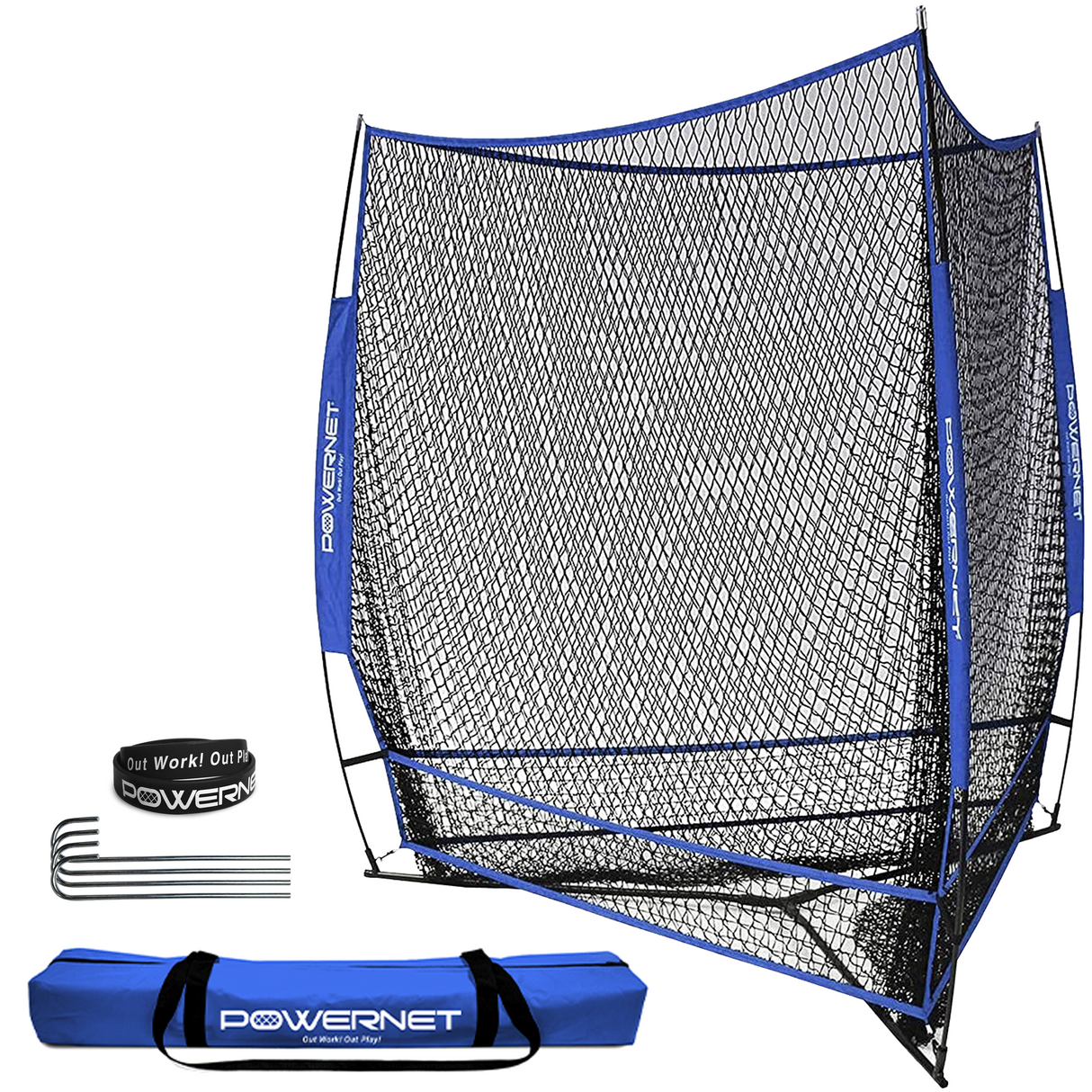 Triple Threat Net, 3 Way 7x7 Ft Baseball Training Net Sports PowerNet