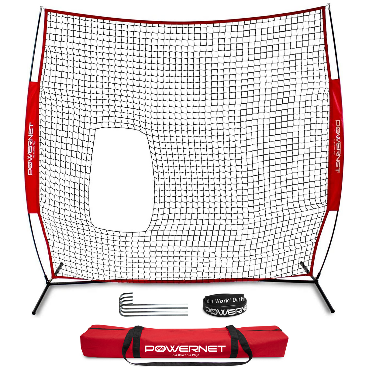 7x7 FT Pitch-Thru Protection Training Screen for Softball Sports PowerNet