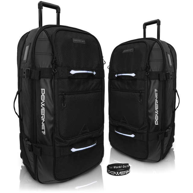 Rolling Duffle Bag with Wheels & Handle Wheeled Bag PowerNet
