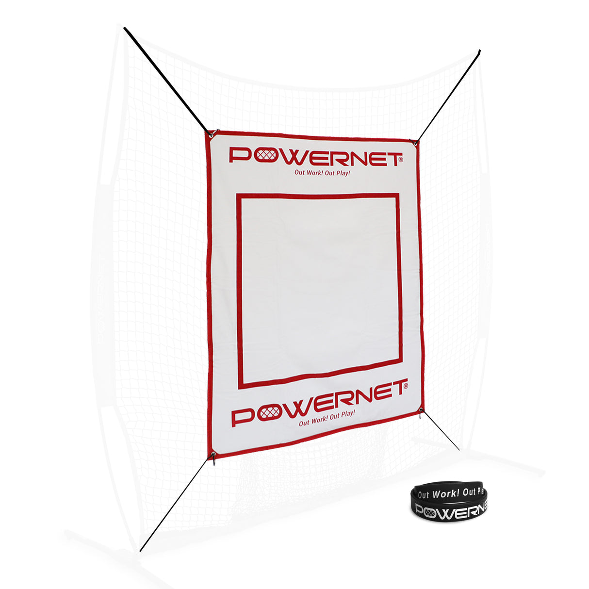 Power Pad Canvas Batting Pitching Backstop Sports PowerNet