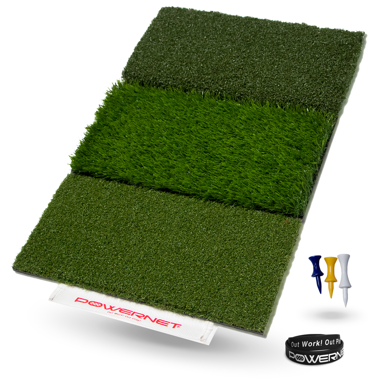 Golf Hitting Mat | Artificial Tri-Turf Grass Golf PowerNet