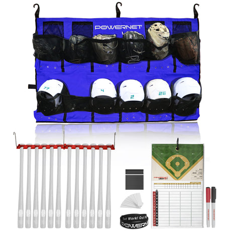 On Deck Team Dugout Organizer Bundle Sports PowerNet Blue