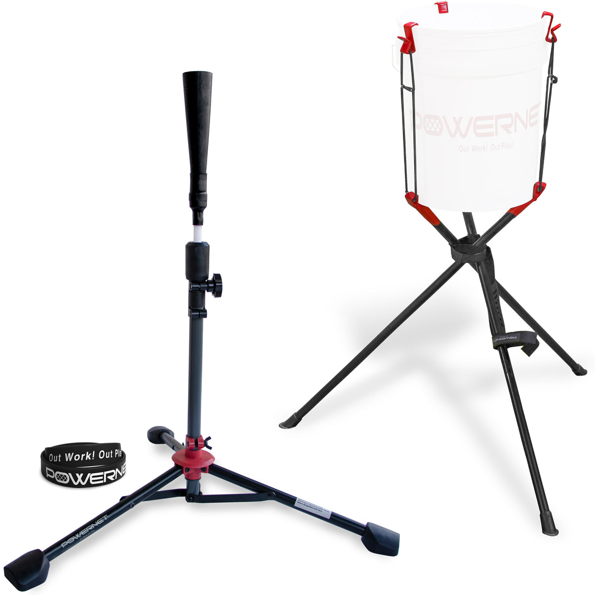 Deluxe Batting Tee (2.5 lbs) + Bucket Caddy Lifter Bundle Sports PowerNet Default Title