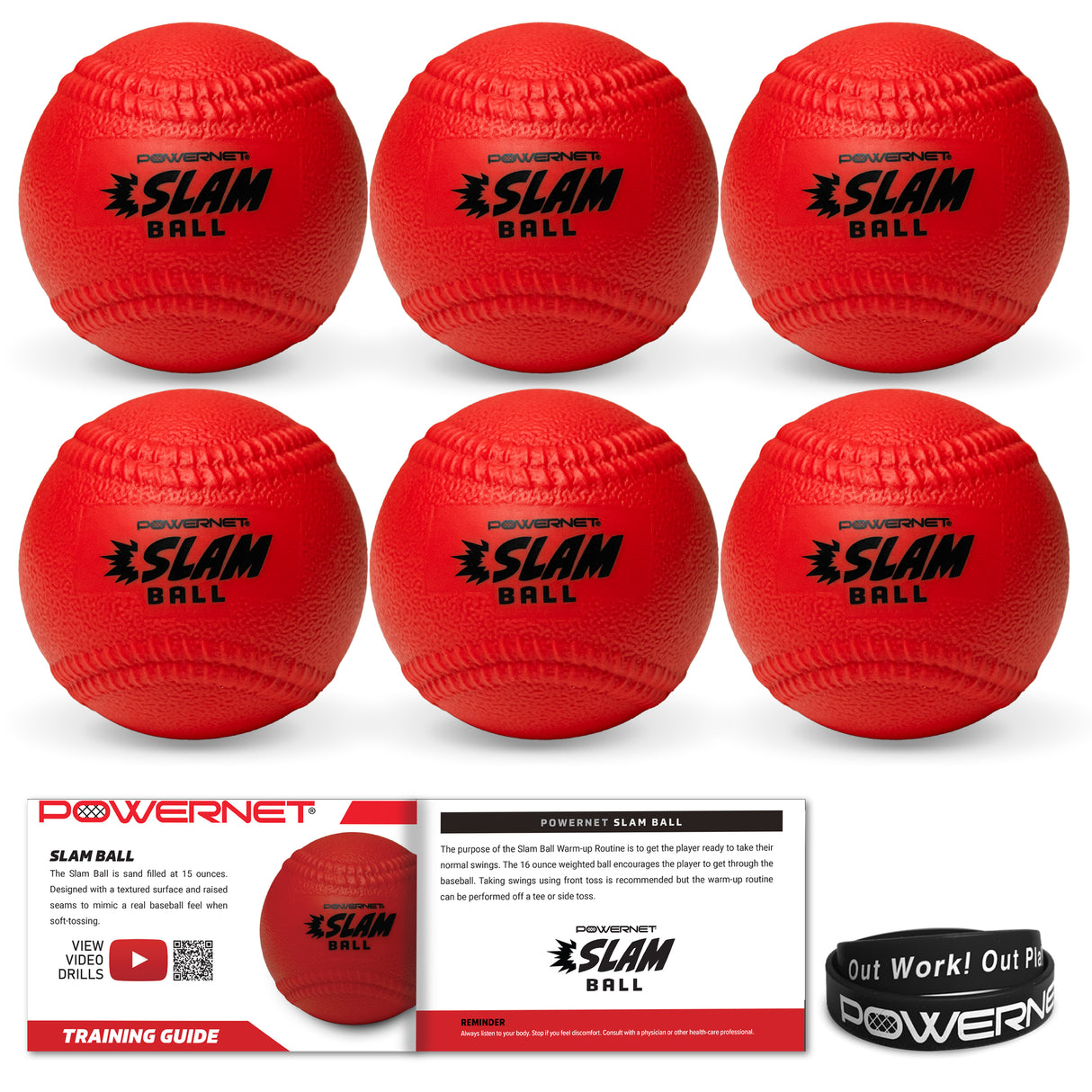 Slam Ball 6-Pack | Build Power TrainingNets by PowerNet