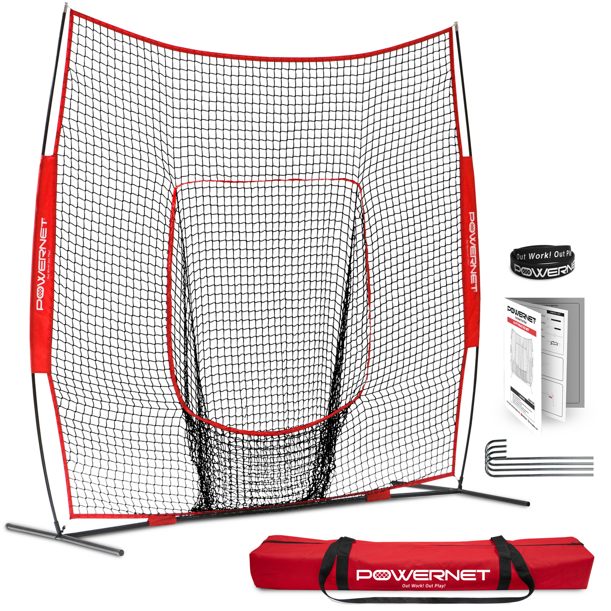 8x8 FT Portable Training Net sports PowerNet Red