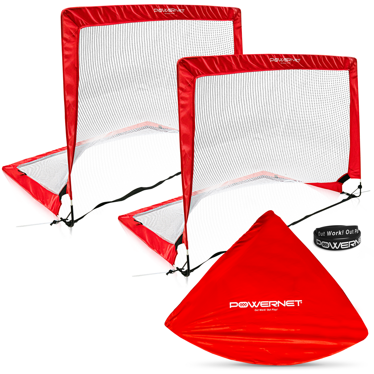 Soccer Popup Portable Goal | 4x3 FT Rectangle Sports PowerNet