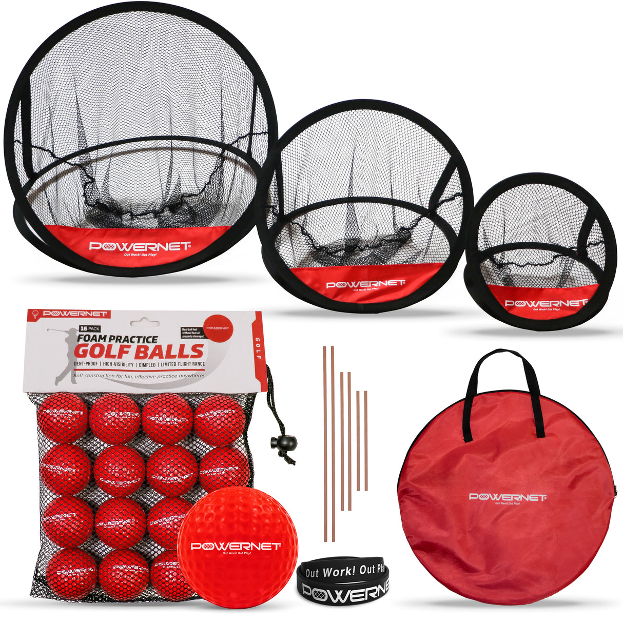 Golf Chipping Net Practice Bundle Sports PowerNet