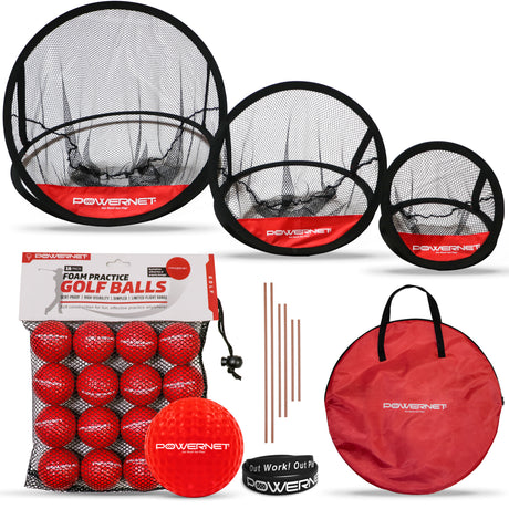 Golf Chipping Net Practice Bundle Sports PowerNet