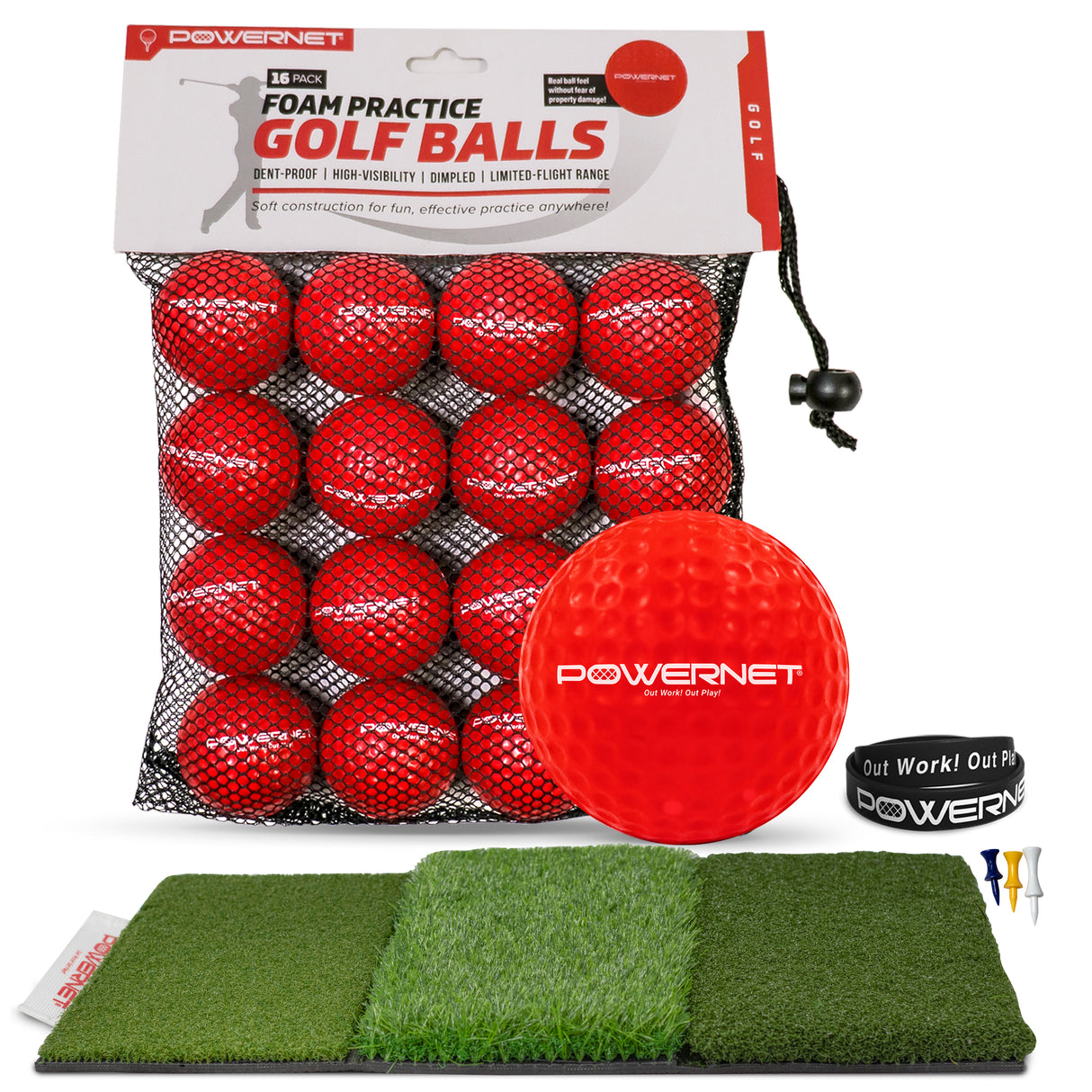 Golf Mat and Ball Bundle Sports PowerNet