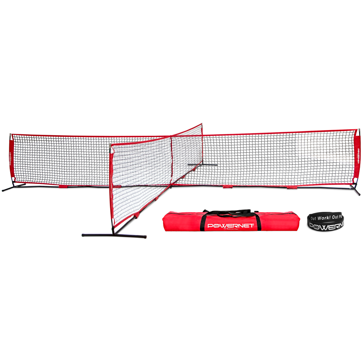 4 Way Soccer Tennis Net | 2 Sizes | Play a Fun Game While Training Soccer Net PowerNet 18x3 Foot