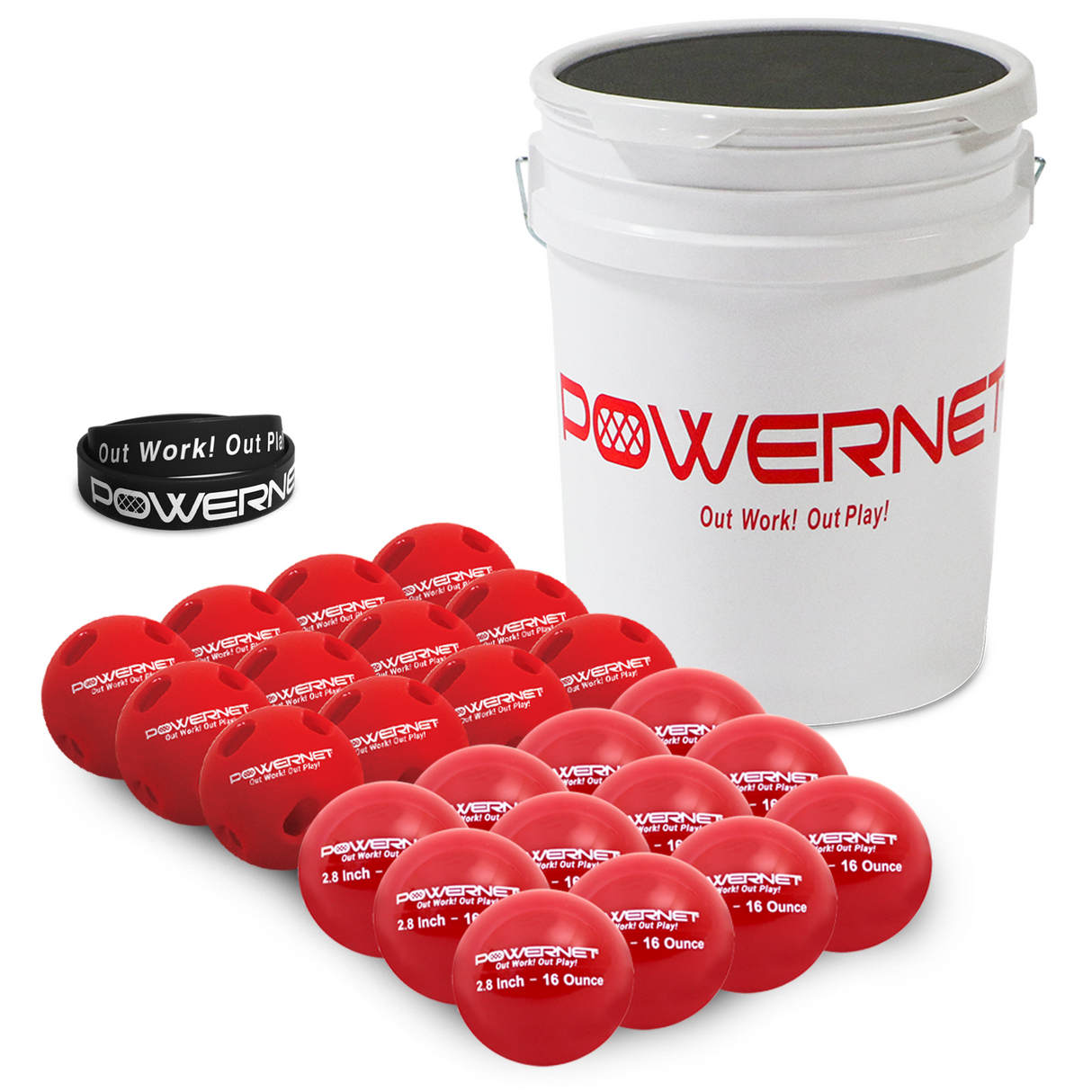 Crusher Balls & 2.8" Weighted Training Balls | (24 Balls Total) sports PowerNet