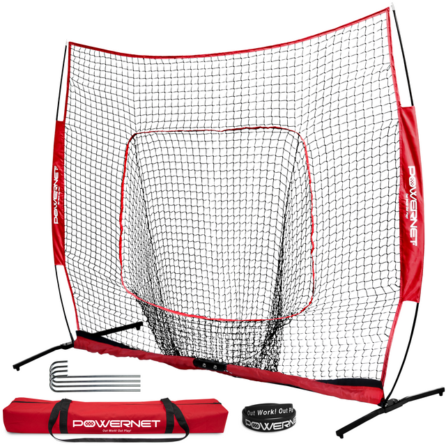 8x8 FT XLP PRO Training Net Sports PowerNet Red