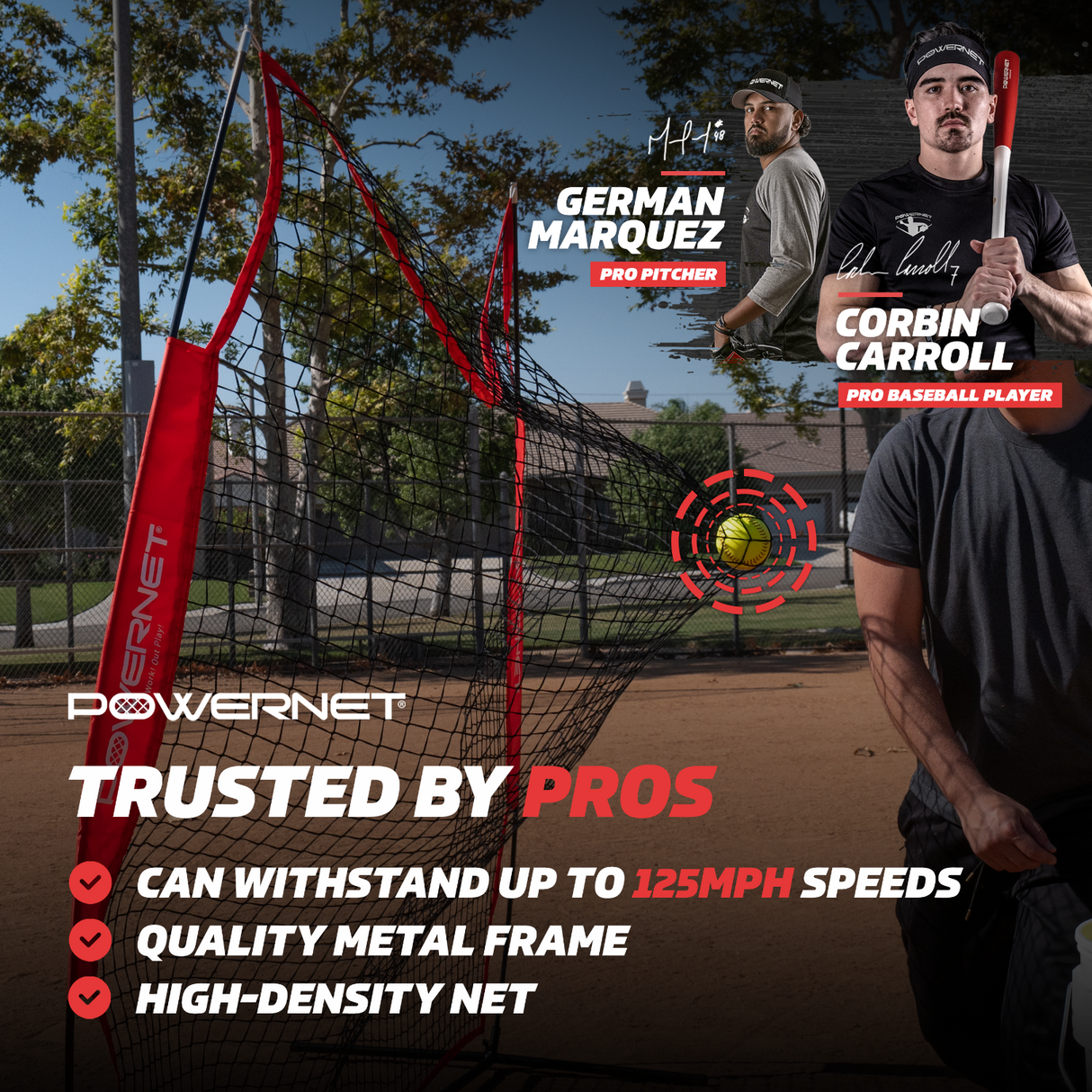 7x7 FT Pitch-Thru Protection Training Screen for Softball Sports PowerNet