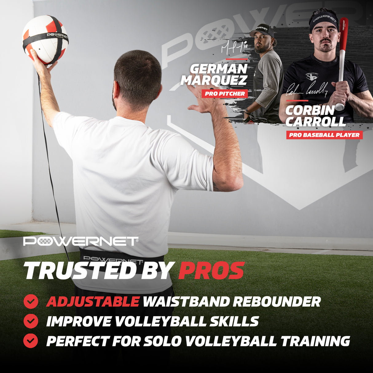 Volleyball Solo Trainer TrainingNets by PowerNet