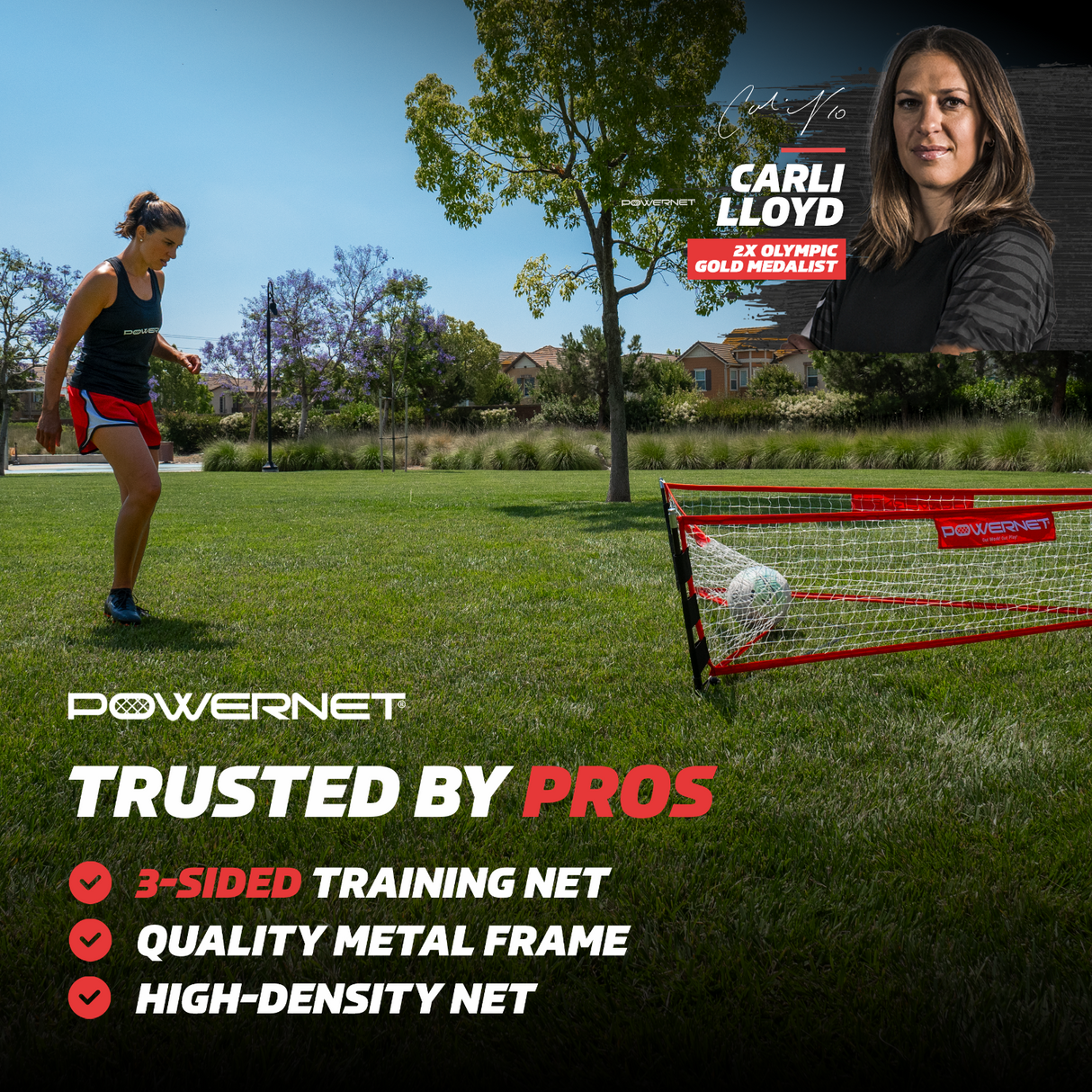 Soccer Triple Threat Rebounder | 3-Sided Net TrainingNets by PowerNet