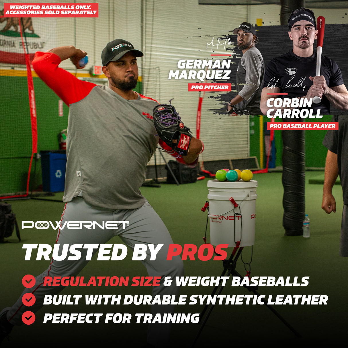 3-12 Oz Progressive Weighted Training Baseballs 9 PK Sports PowerNet