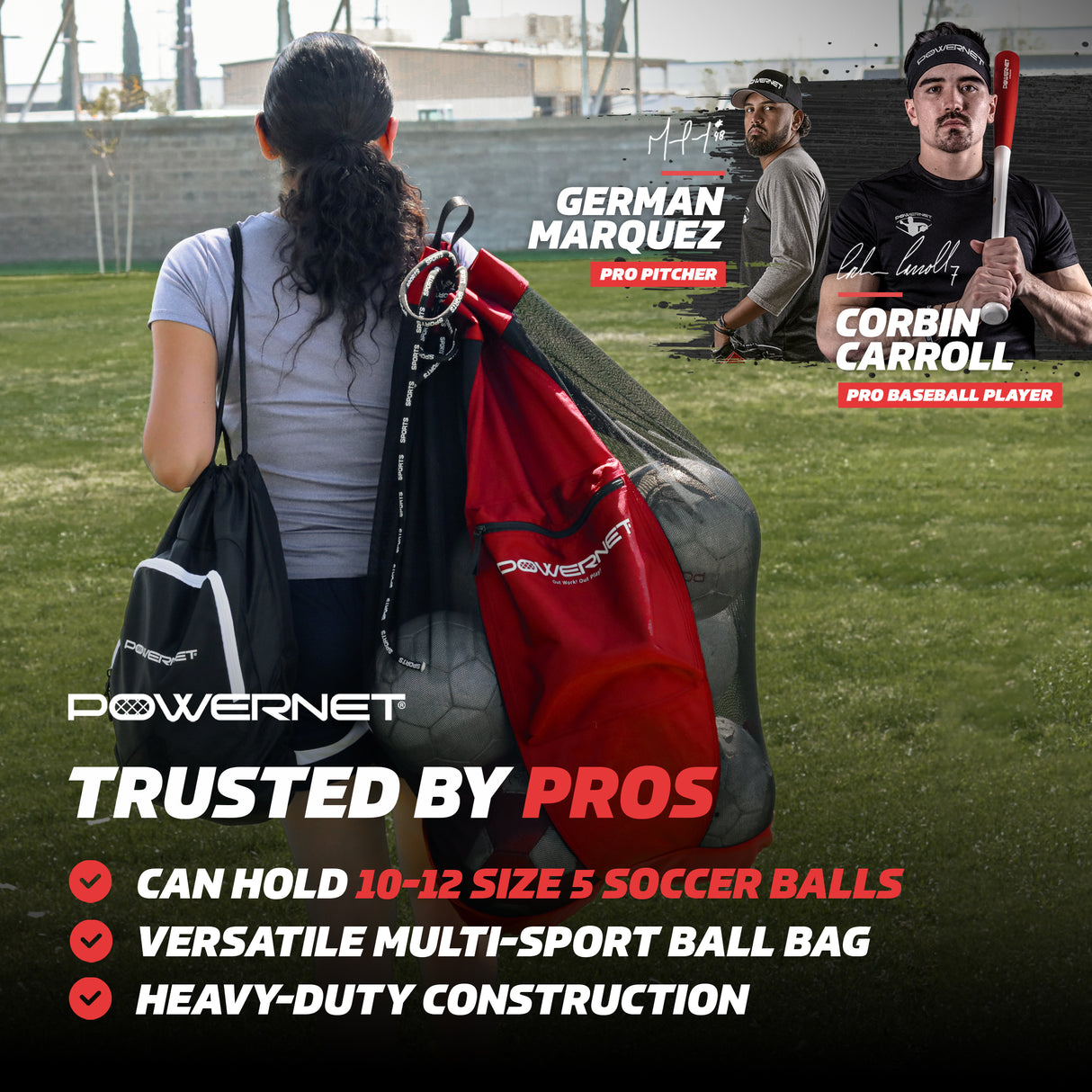 Soccer Ball Large Bag | Mesh Bag Storage Sack Soccer Ball Bags PowerNet