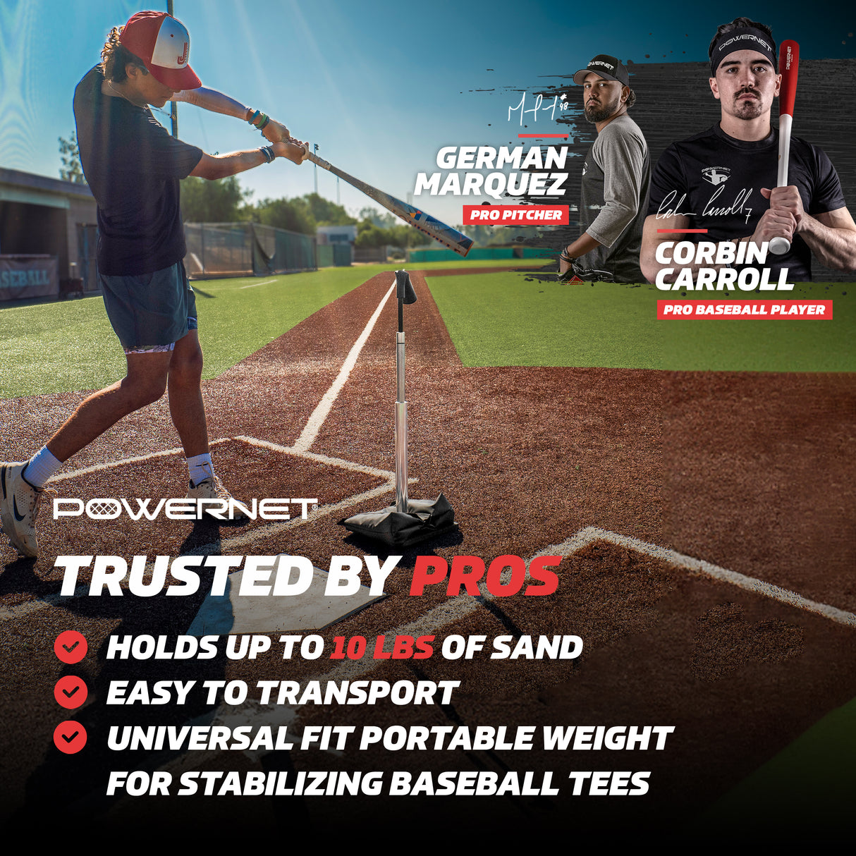 Sandbag Pro for Baseball Softball Hitting Tees PowerNet