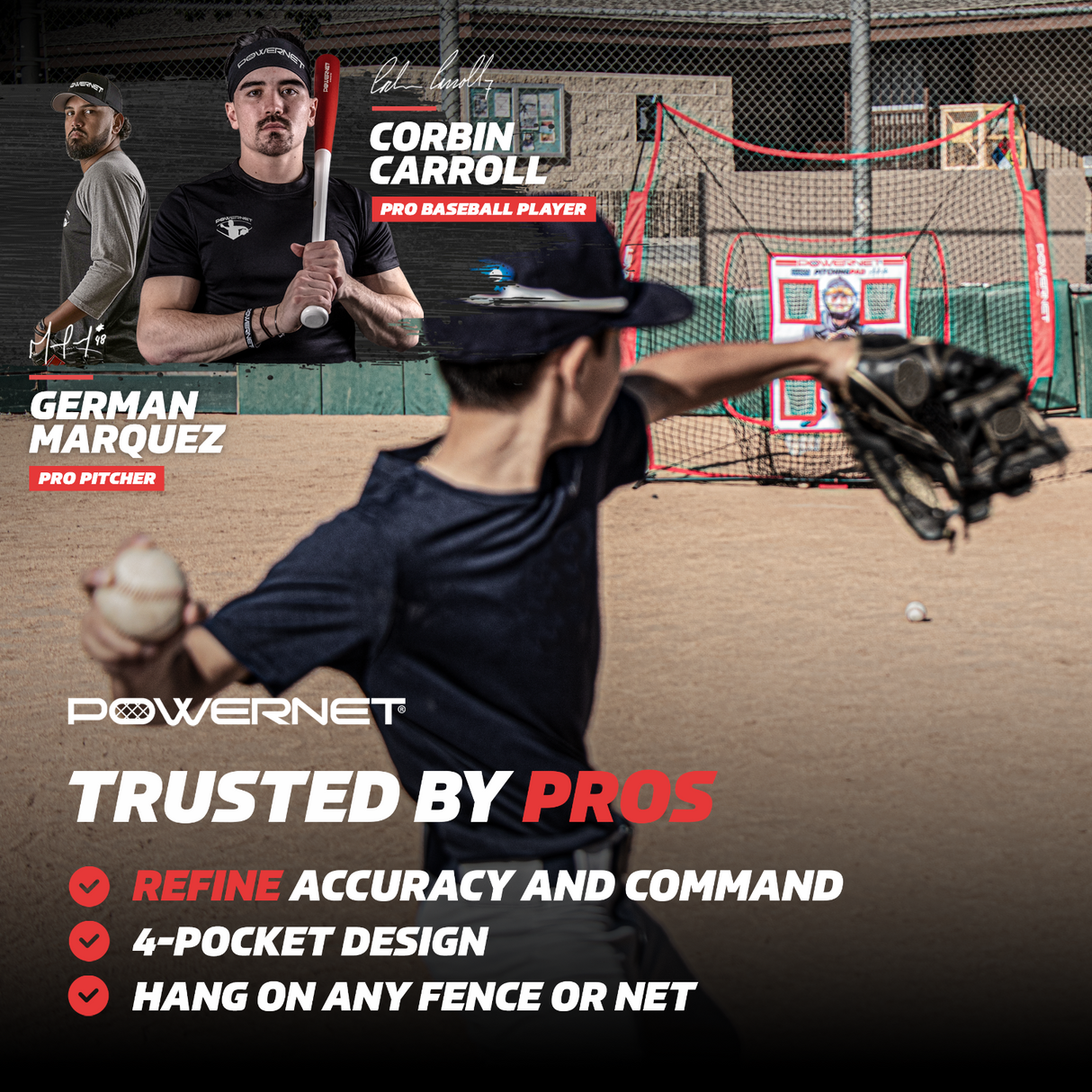 4 Net Pocket Pitching Pad Pitching pad PowerNet