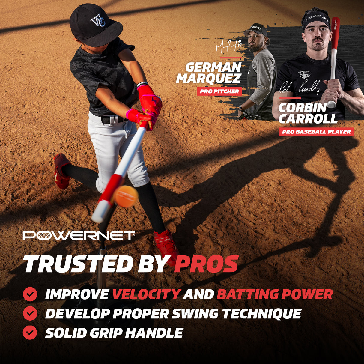Sweet Spot Training Bat + Softball 3.2" Progressive Weighted Ball 9 PRO Pack Bundle Sports PowerNet