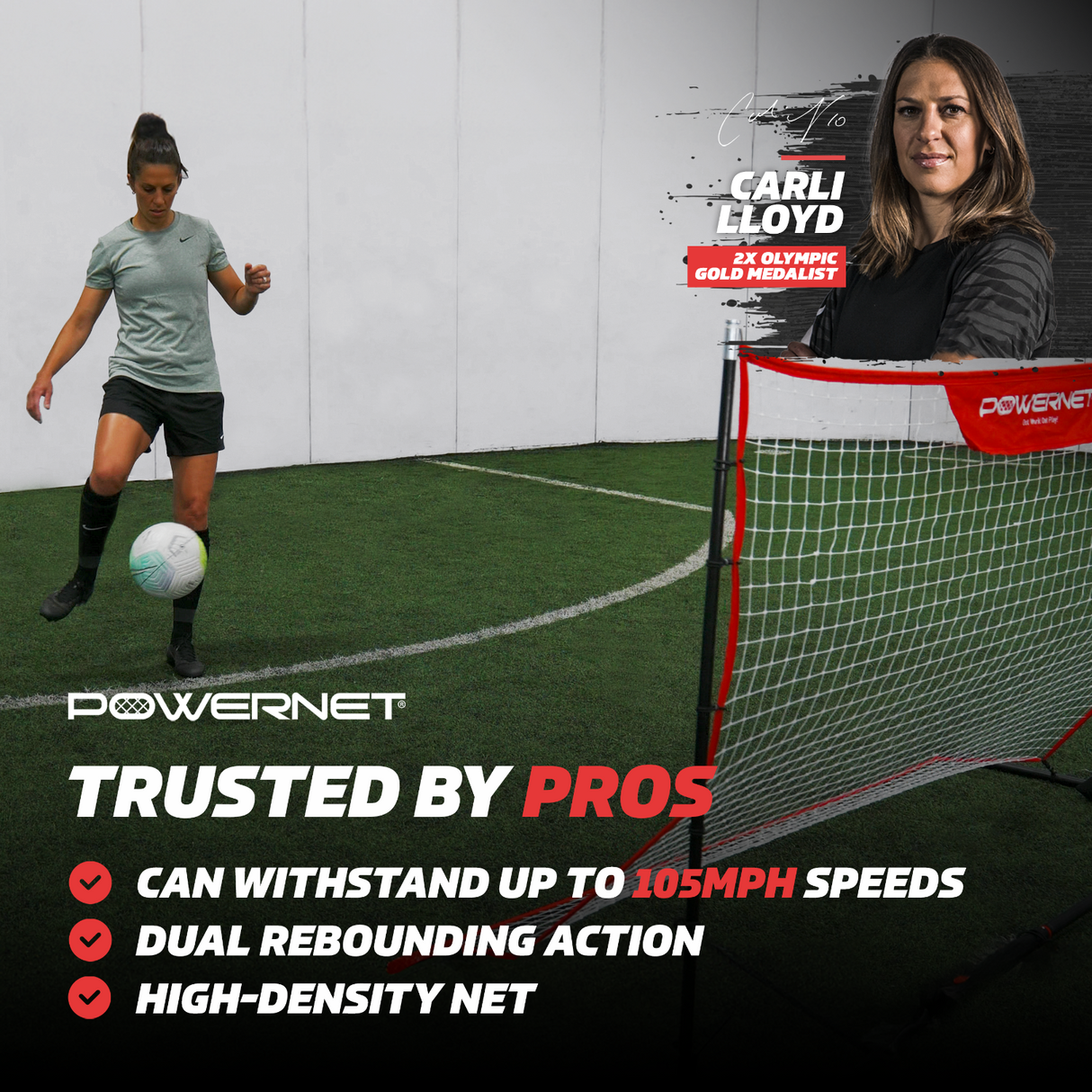 Fast Pass Rebounder Soccer Trainer 6x4 FT Sports PowerNet