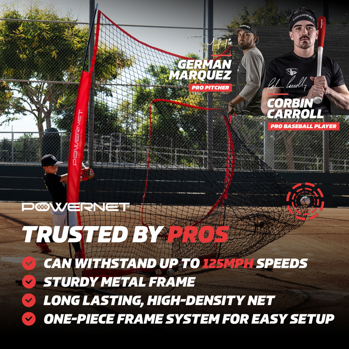 8x8 FT XLP PRO Training Net Sports PowerNet