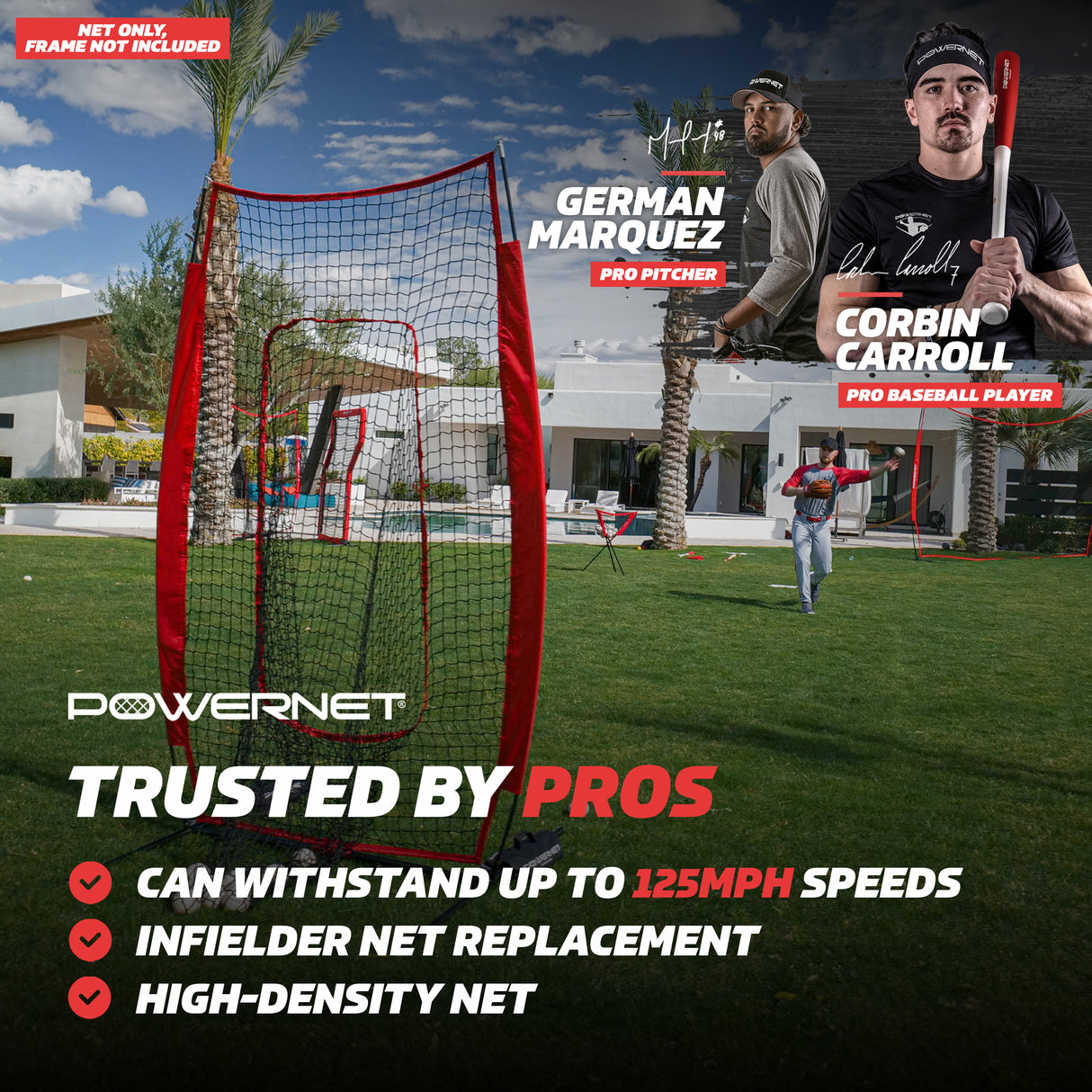 Infielder Replacement Net - Net Only Replacement Parts PowerNet