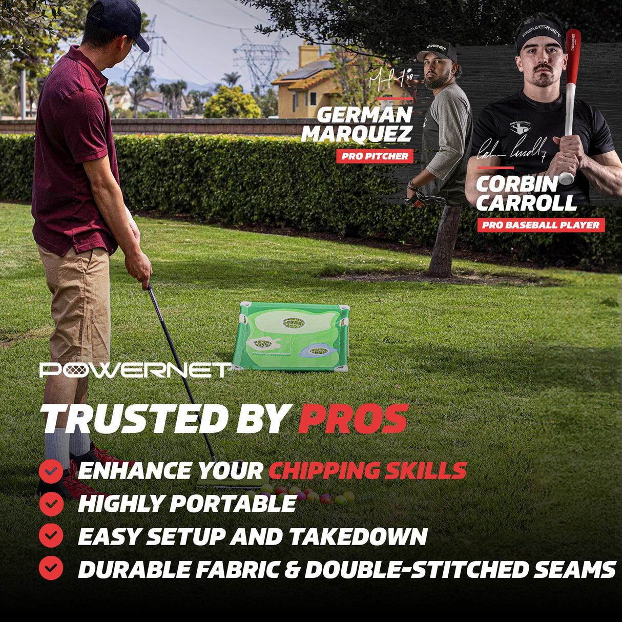 Chip Champ Golf Portable Cornhole Game Sports PowerNet