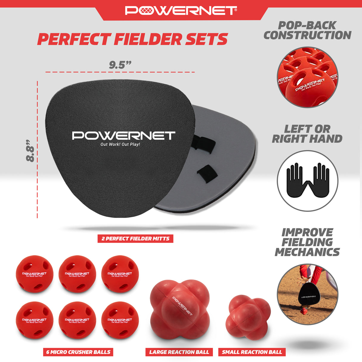 Hand-Eye Coordination Bundle | Perfect Fielder Kits Sports PowerNet