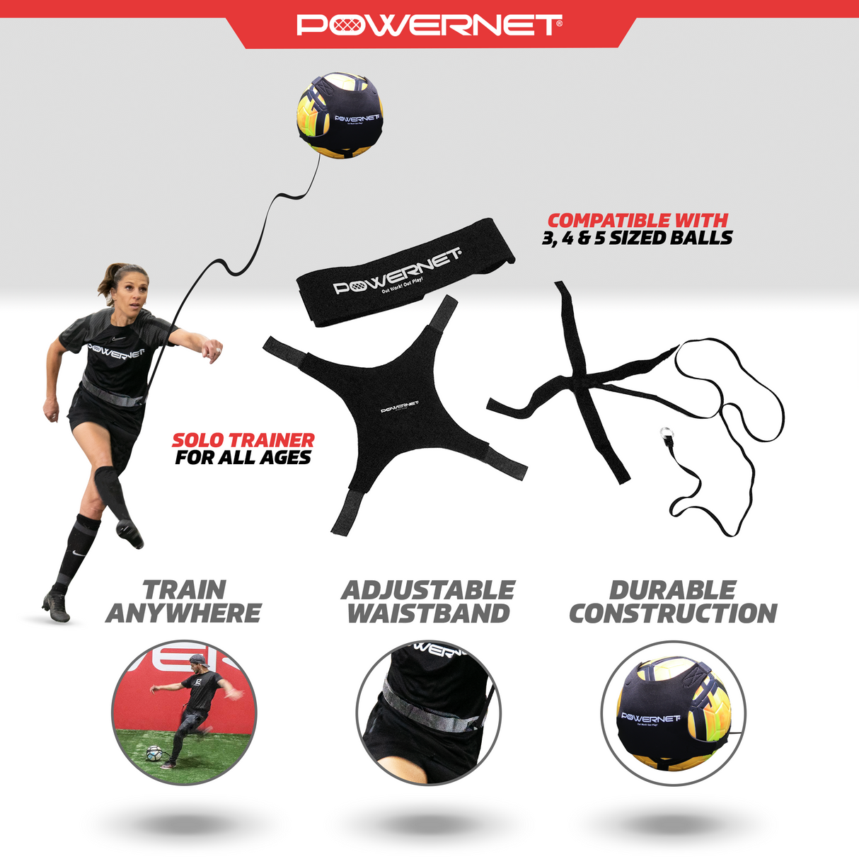 Soccer Solo Trainer Sports PowerNet