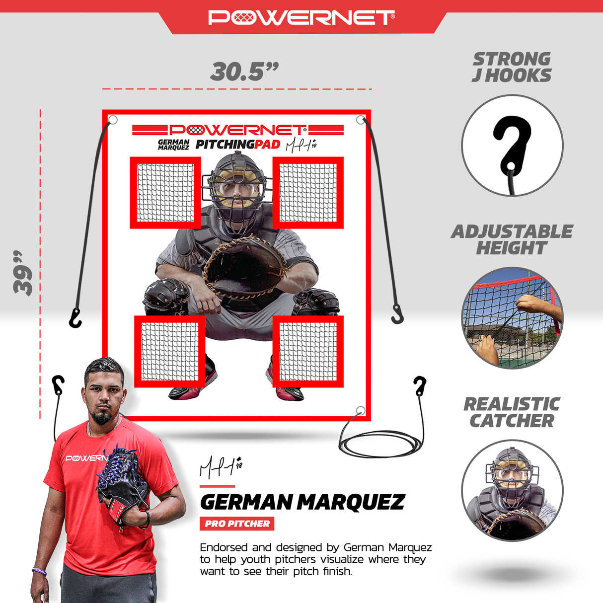 4 Net Pocket Pitching Pad Pitching pad PowerNet