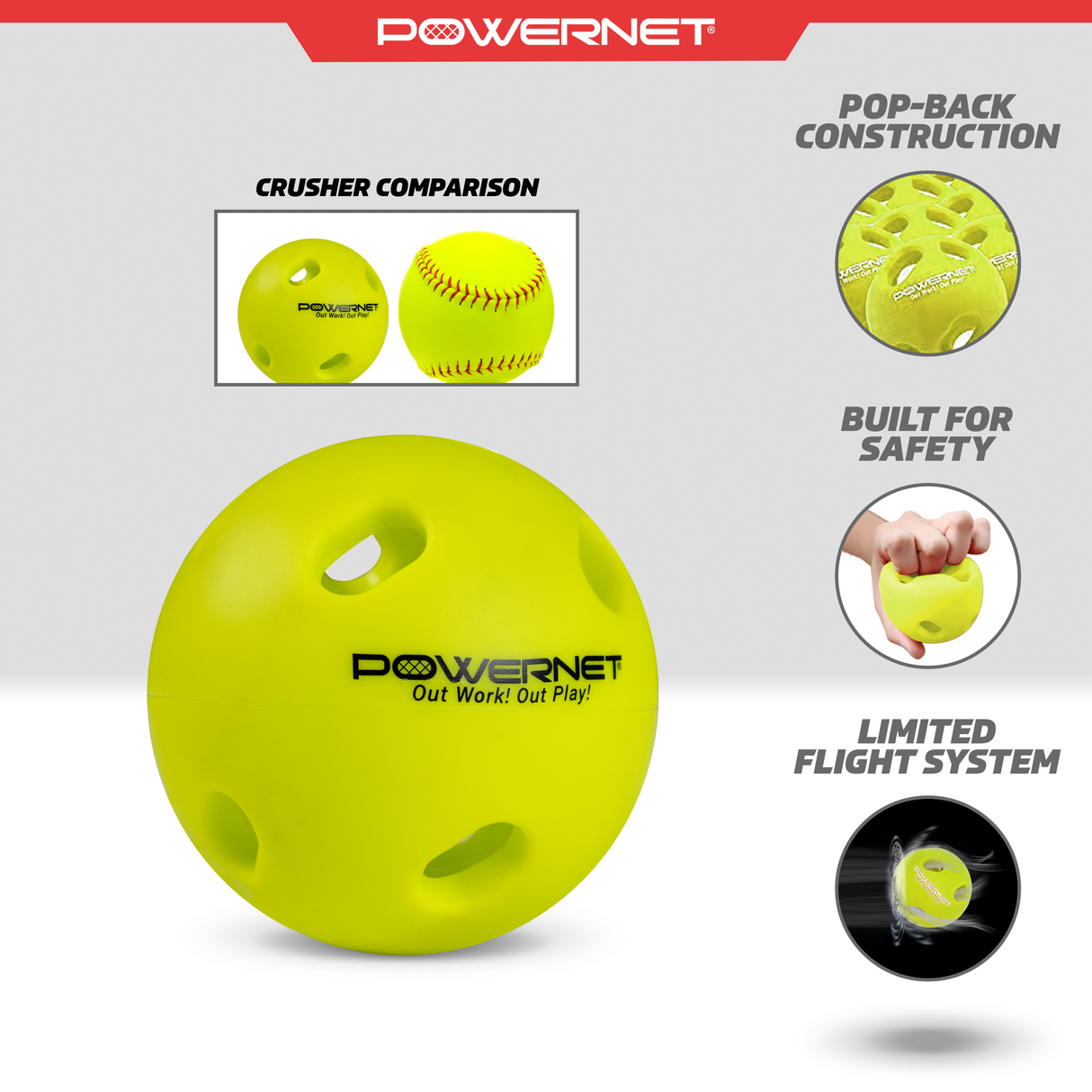 Crusher Training Softballs 12 PK TrainingNets by PowerNet