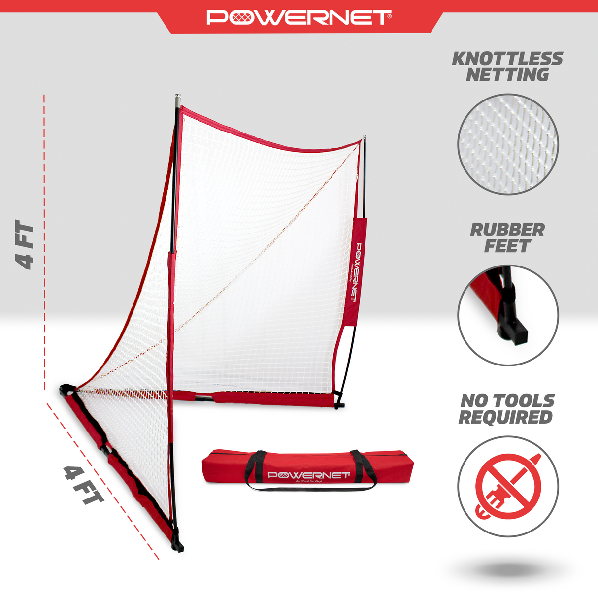 Portable Lacrosse Goal 4x4 FT Sports PowerNet