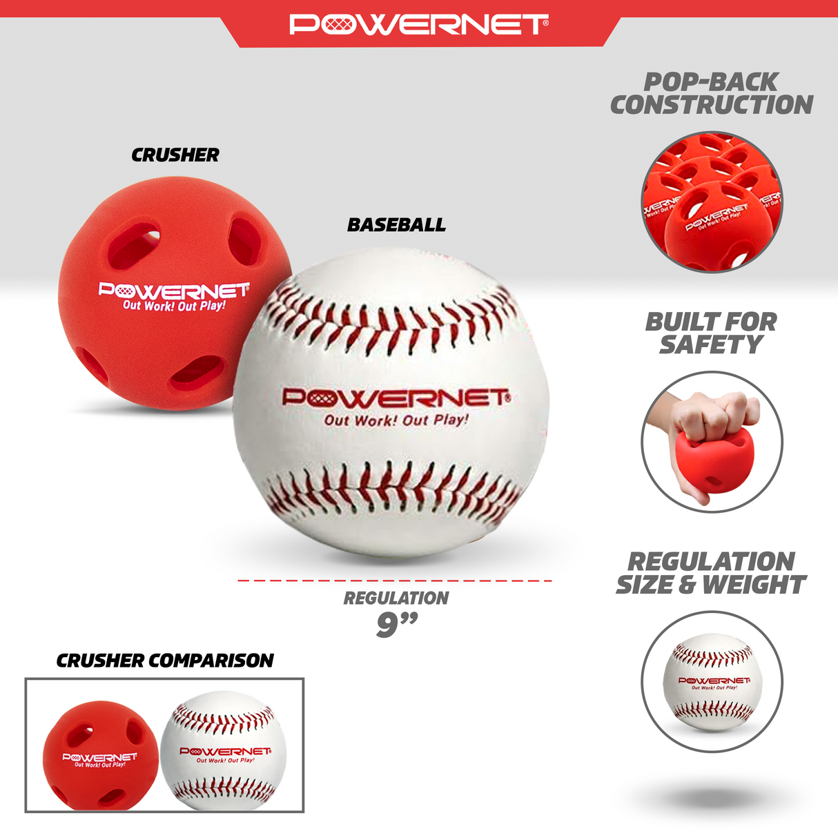Bucket and Training Balls Bundle | Baseballs + Crushers sports PowerNet