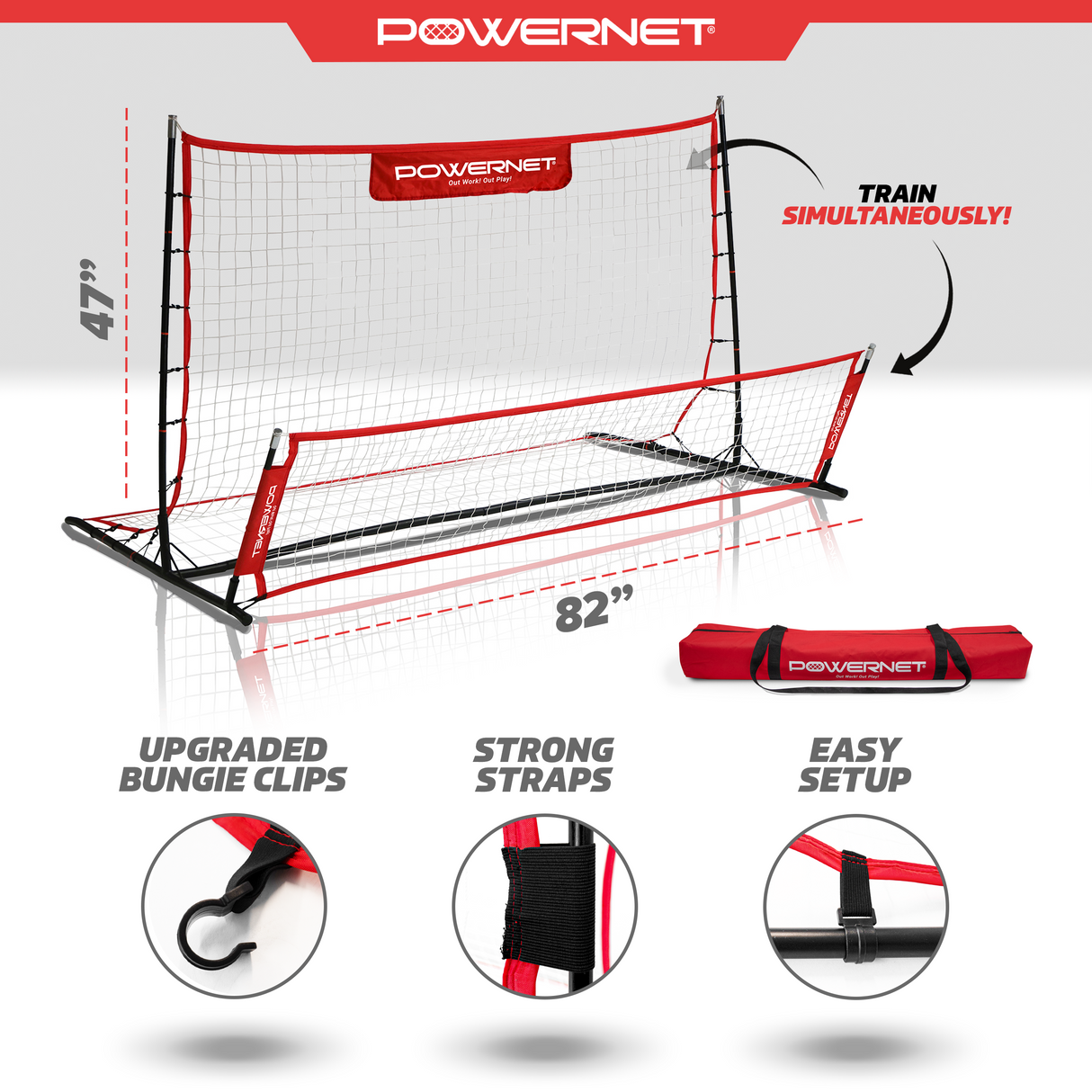 Fast Pass Rebounder Soccer Trainer 6x4 FT Sports PowerNet
