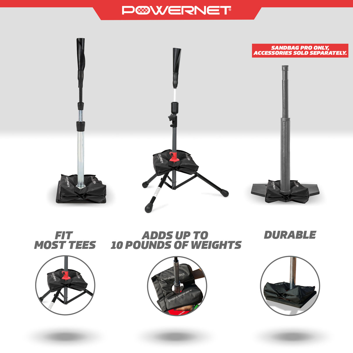 Sandbag Pro for Baseball Softball Hitting Tees PowerNet