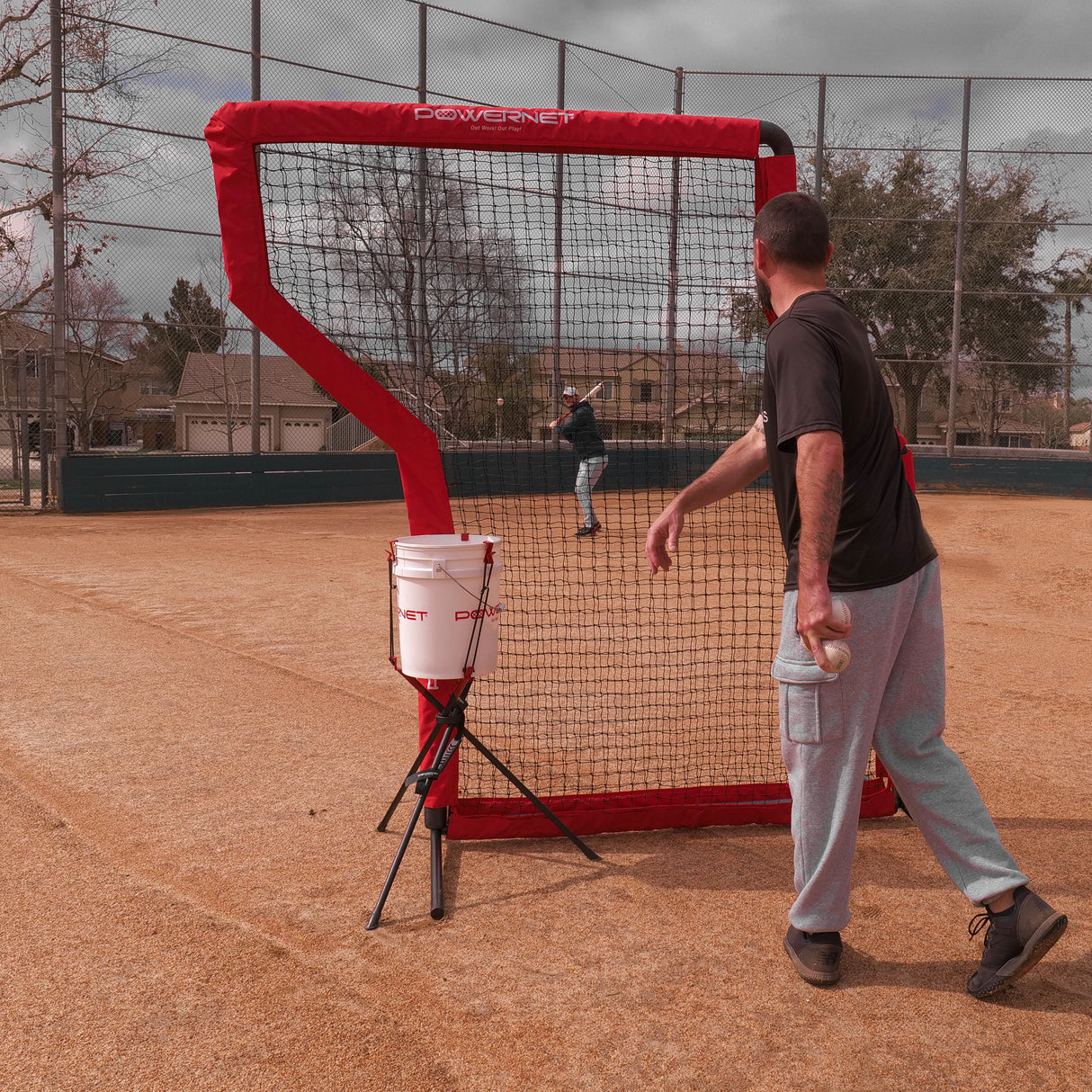 Pro Training Bundle | Z-Screen, Bucket Lifter & Practice Softballs TrainingNets by PowerNet