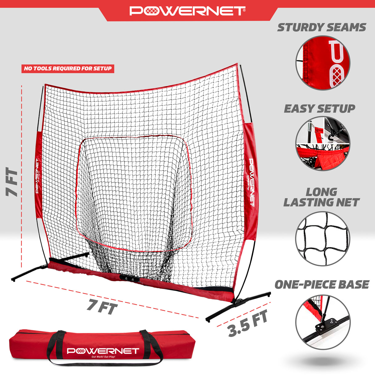 7x7 FT PRO Training Net Sports PowerNet