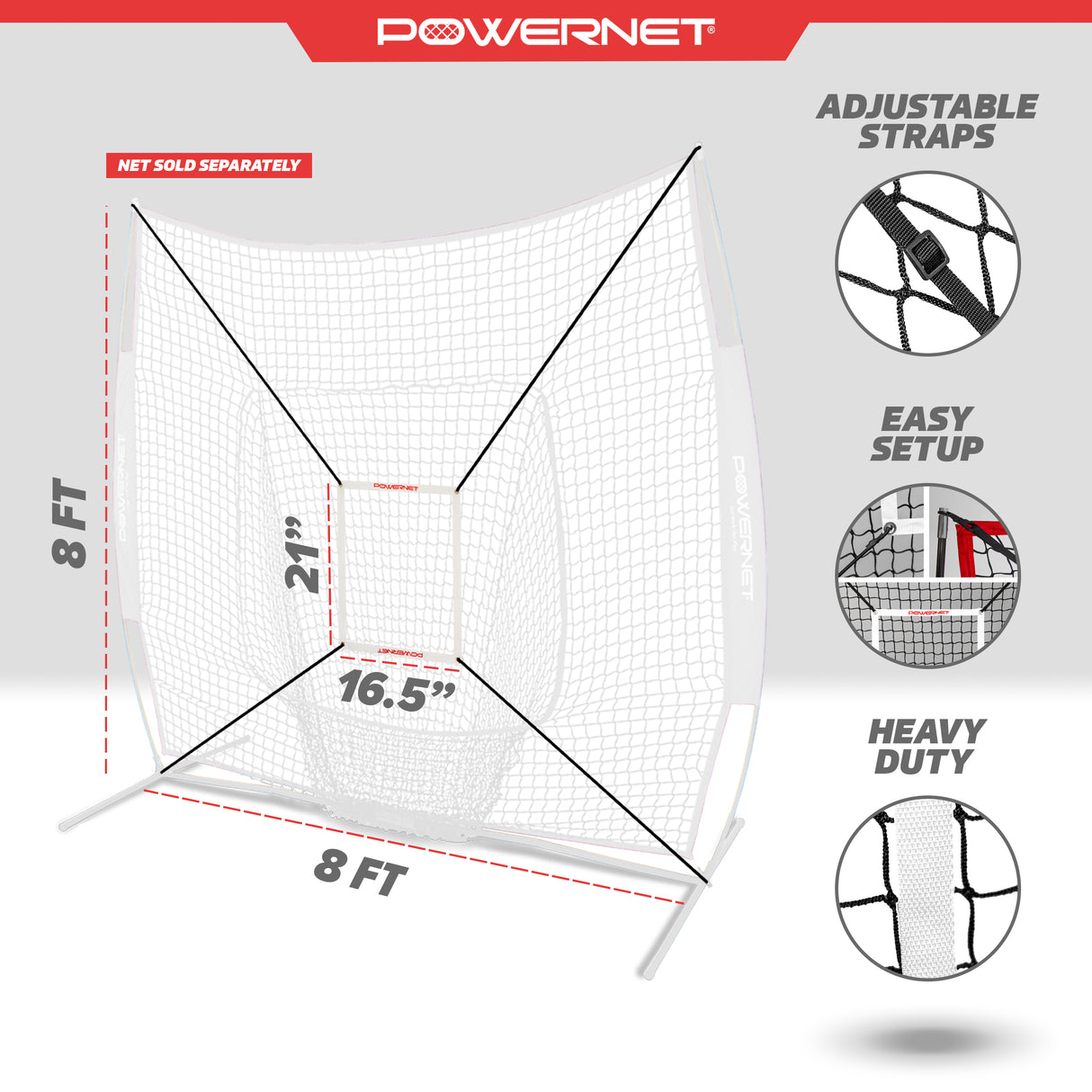 Strike Zone Attachment (for 8x8 nets only) Sports PowerNet
