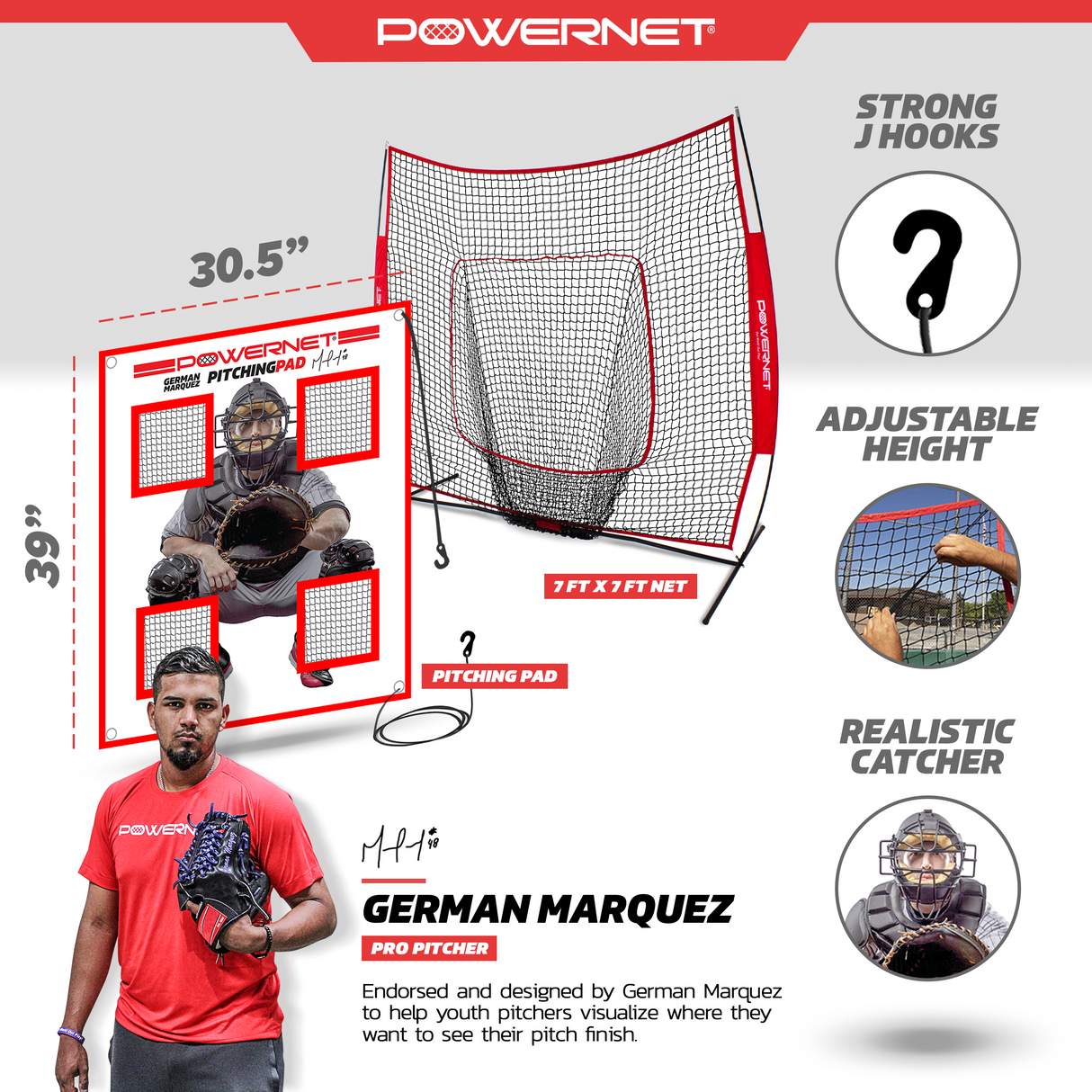 4 Net Pocket Pitching Pad Pitching pad PowerNet