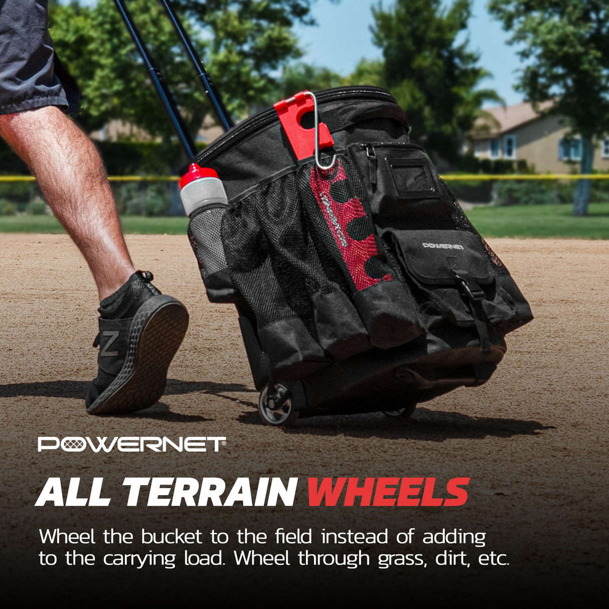 Wheeled 6 Gallon Bucket Caddy Organizer Cover Bag PowerNet