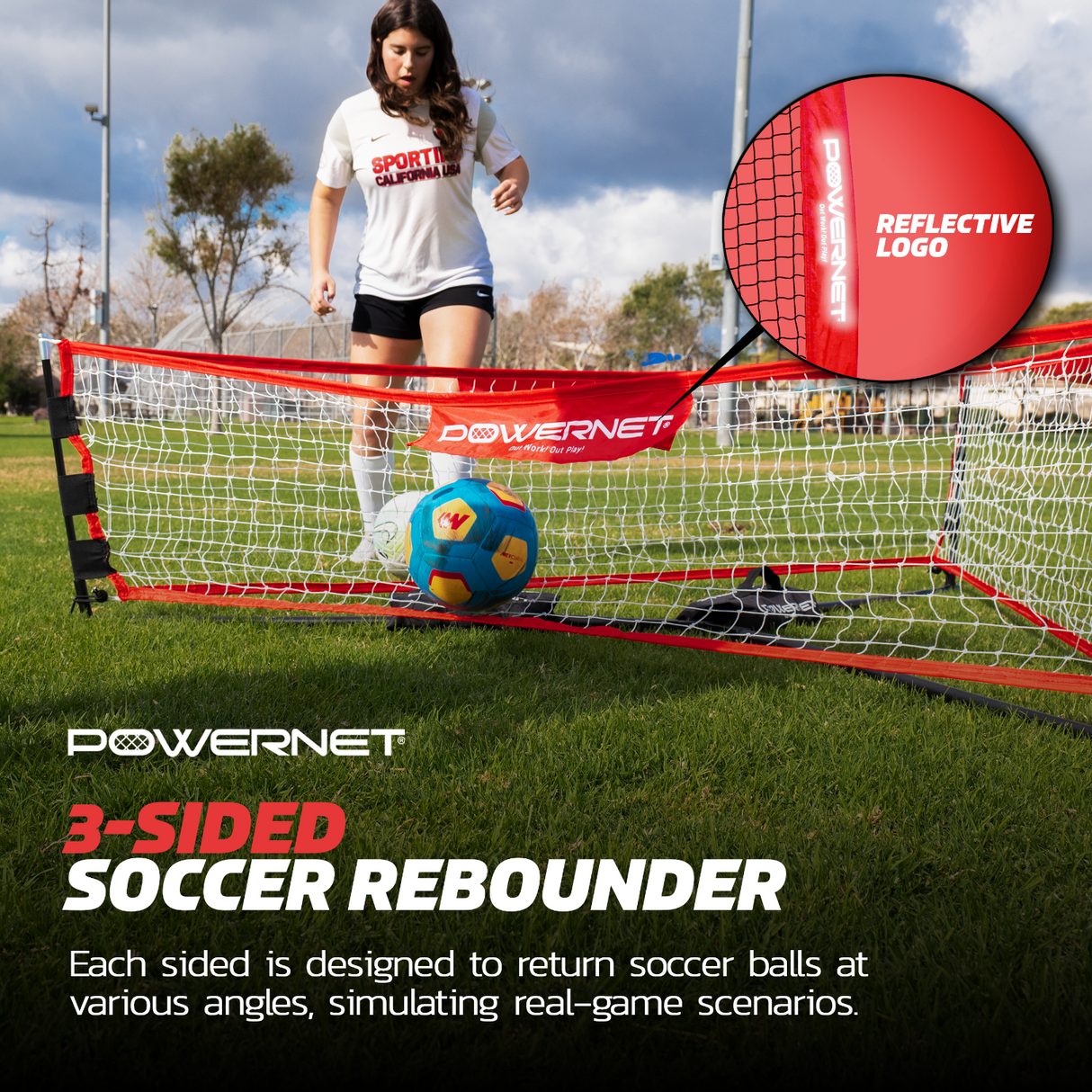 Soccer Triple Threat Rebounder | 3-Sided Net TrainingNets by PowerNet