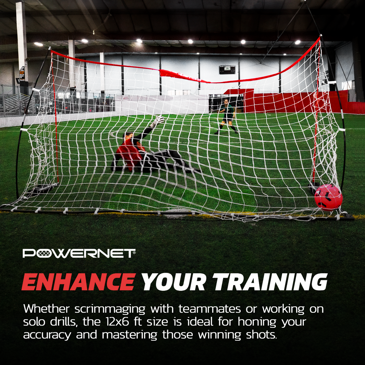 Soccer Goal | Lightweight Frame Ultra-Portable | Included Sandbag Sports PowerNet