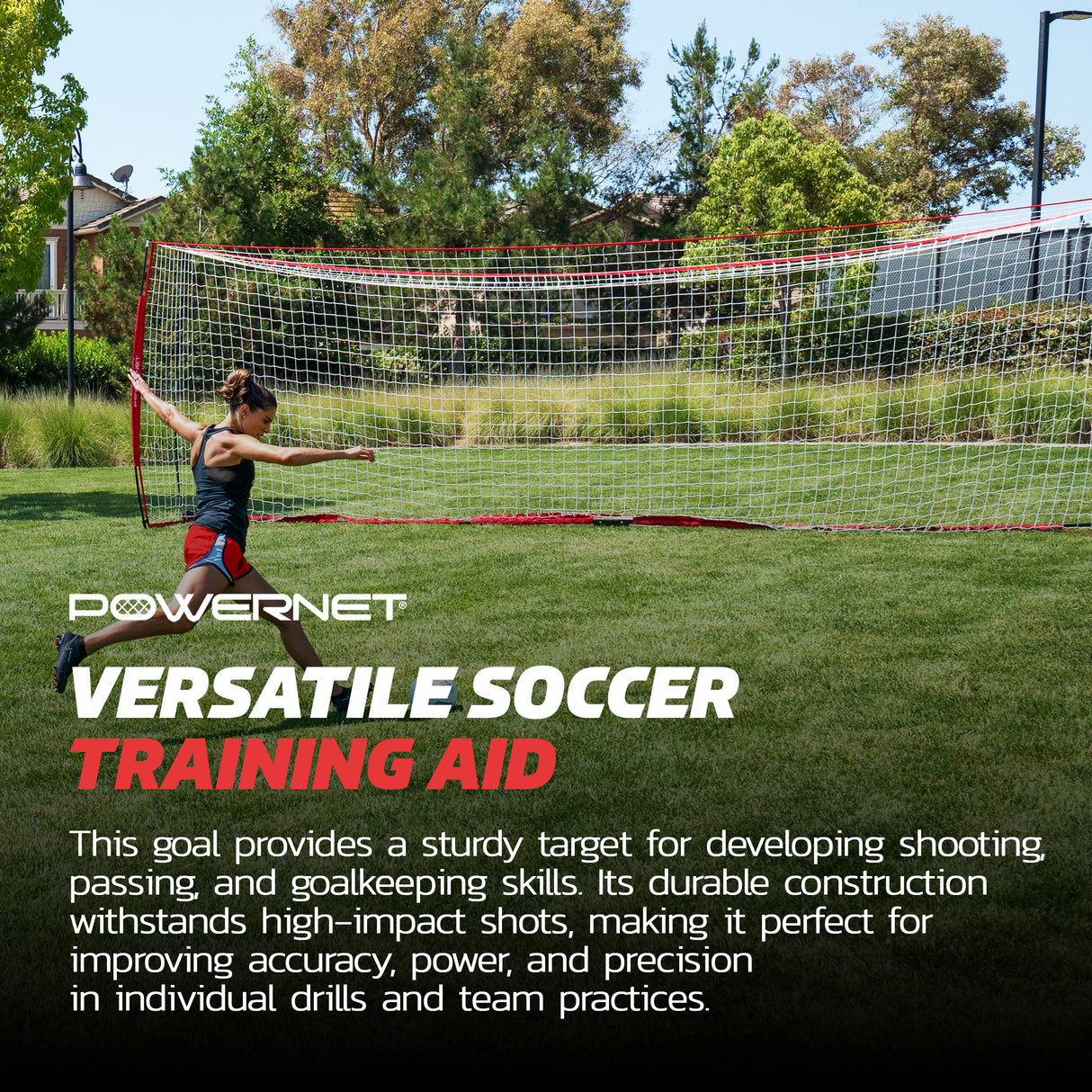 Portable 21x7 FT Soccer Goal TrainingNets by PowerNet