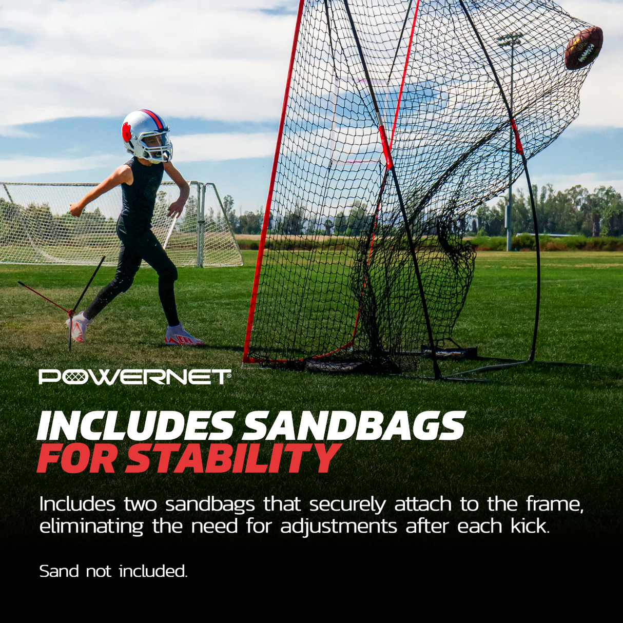 Sideline Trainer 7 x 4 FT Portable Football Kicking Net Football Net PowerNet